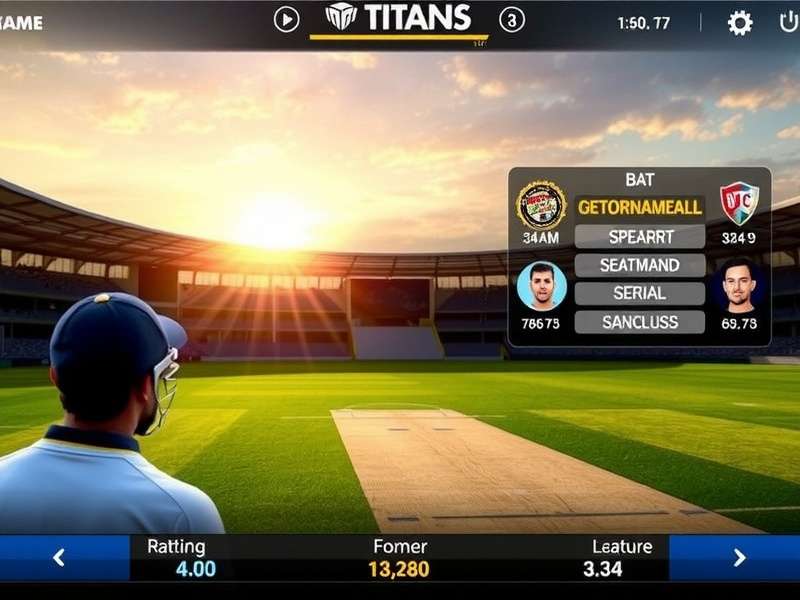 Titans Cricket Championship Batting Interface